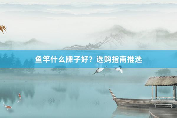 鱼竿什么牌子好？选购指南推选
